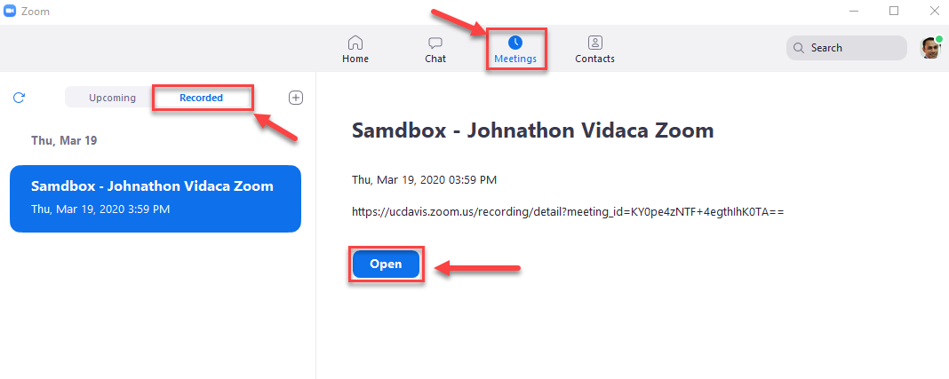 Download from Zoom Client