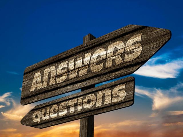Question and answer signs