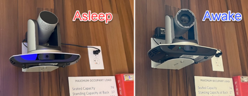 Camera asleep and awake status